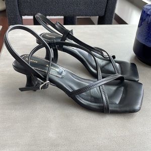 PROENZA SCHOULER padded black strapped sandals sz 38